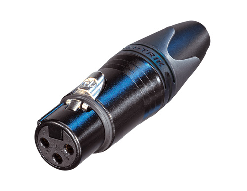 NEUTRIK - NC3FXX-BAG - Neutrik 3pin XLR female connector for cable - Black