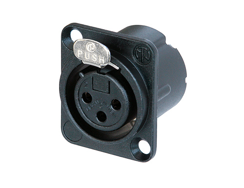 NEUTRIK - NC3FD-LX-BAG - Neutrik CHASSIS D-size 3pin XLR-f - Black