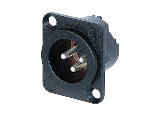 NEUTRIK - NC3MD-LX-BAG - Neutrik CHASSIS D-size 3pin XLR-m - Black