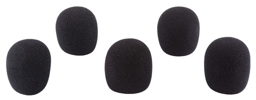 HILEC - WINDSCREEN BLACK (5 pcs) - Set of 5 black foam microphone windscreens