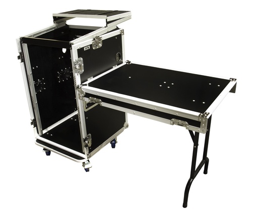 JV CASE - RACK CASE 10/18U - Universal 19" case, 18U front + 10U top, with castors