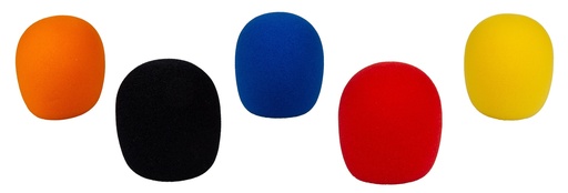 HILEC - WINDSCREEN COLOURED (5 pcs) - Set of 5 colored foam microphone windscreens