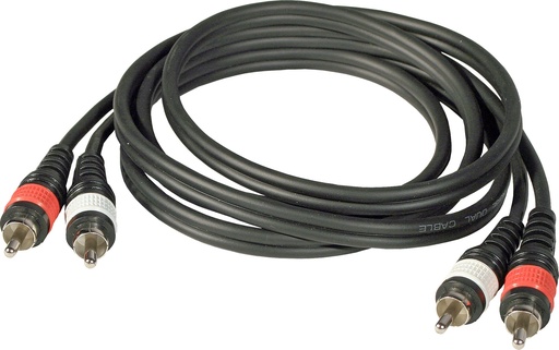 HILEC - 2-0365 - Assembled cable signal, 2x RCA + 2x RCA, 0.5m