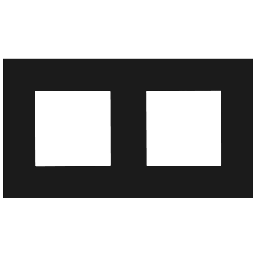 AUDAC - CF45D/B - Cover frame double 45 x 45 mm - Black version