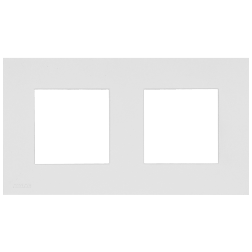 AUDAC - CF45DH/W - Cover frame double 45 x 45 mm with hooks - White version