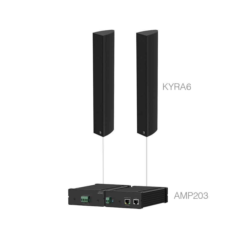 AUDAC - CONGRESS6.2/B - AMP203 + 2 x KYRA6 - Black version