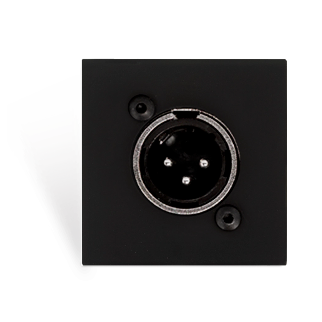 AUDAC - CP45XLMS/B - Connection plate XLR male 45 X 45 mm - solderless - Black