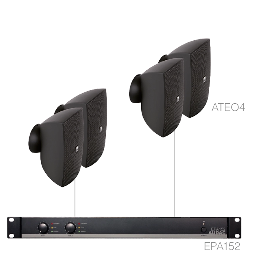 AUDAC - FESTA4.4E/B - 4 x ATEO4 + EPA152 - Black