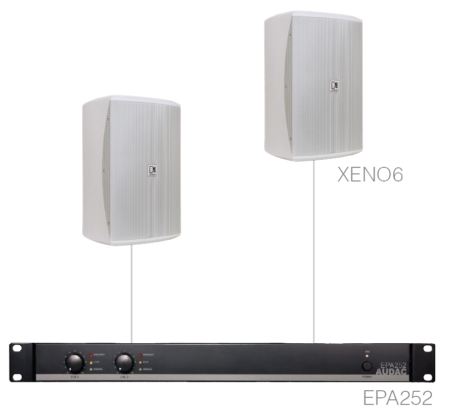 AUDAC - FESTA7.2E/W - 2 x XENO6 + EPA252 - White