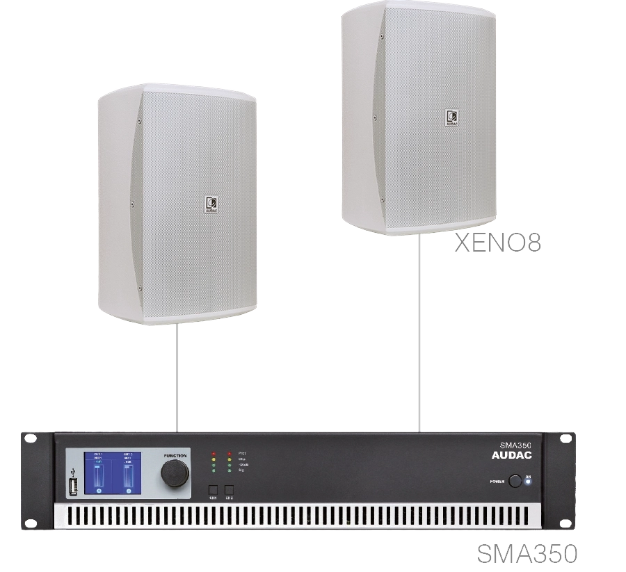 AUDAC - FESTA8.2/W - 2 x XENO8 + SMA350 - White version