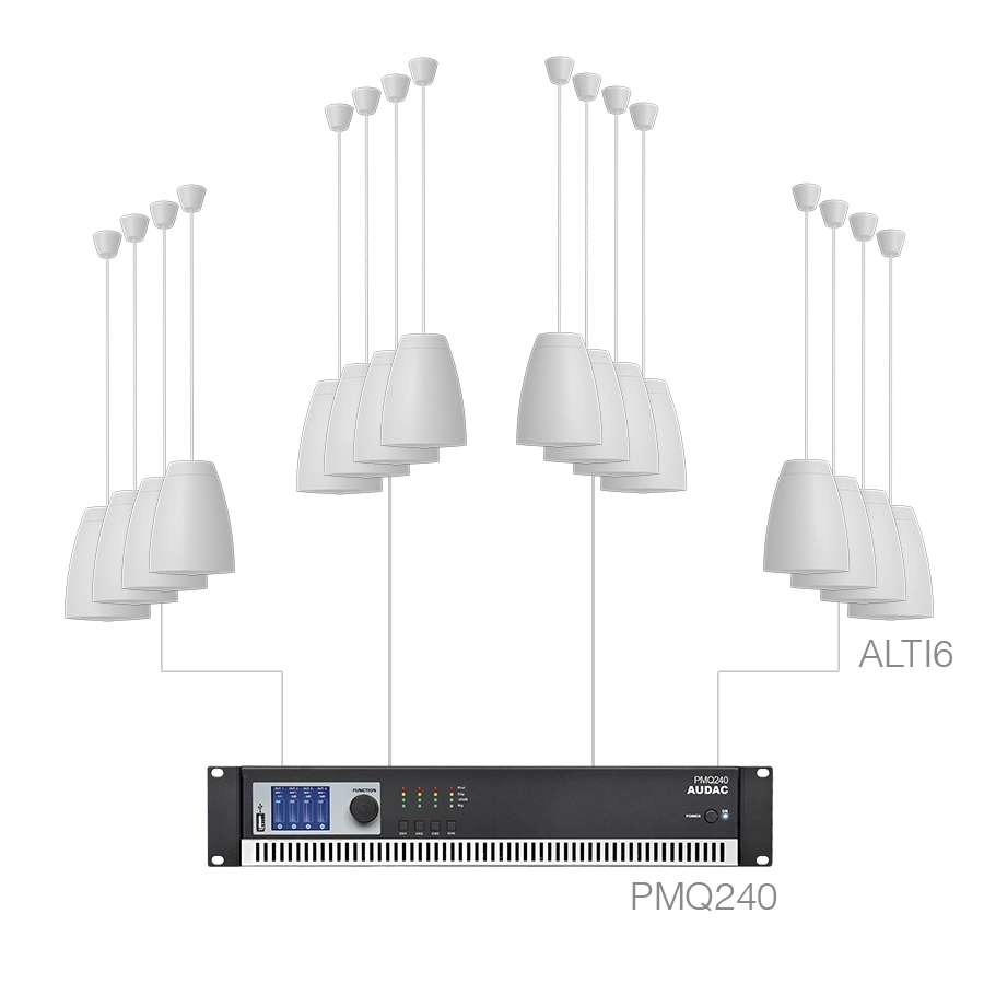AUDAC - LENTO6.16/W - 16 x ALTI6 + PMQ240 - White