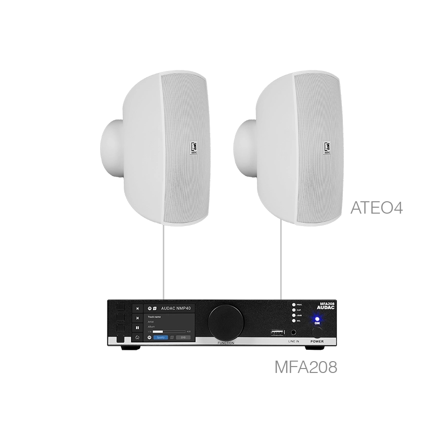 AUDAC - MENTO4.2/W - MFA208 + 2 x ATEO4 - White version