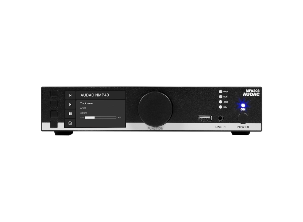 AUDAC - MFA208 - All-in-one audio solution - 2 x 40W @ 4 Ohm - 80W @ 70/100V