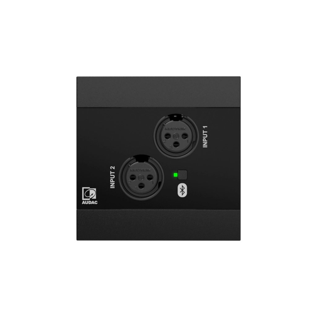 AUDAC - NWP220/B - Network input panel - 2 x XLR + BT (4 CH) - Black version - EU-style standard