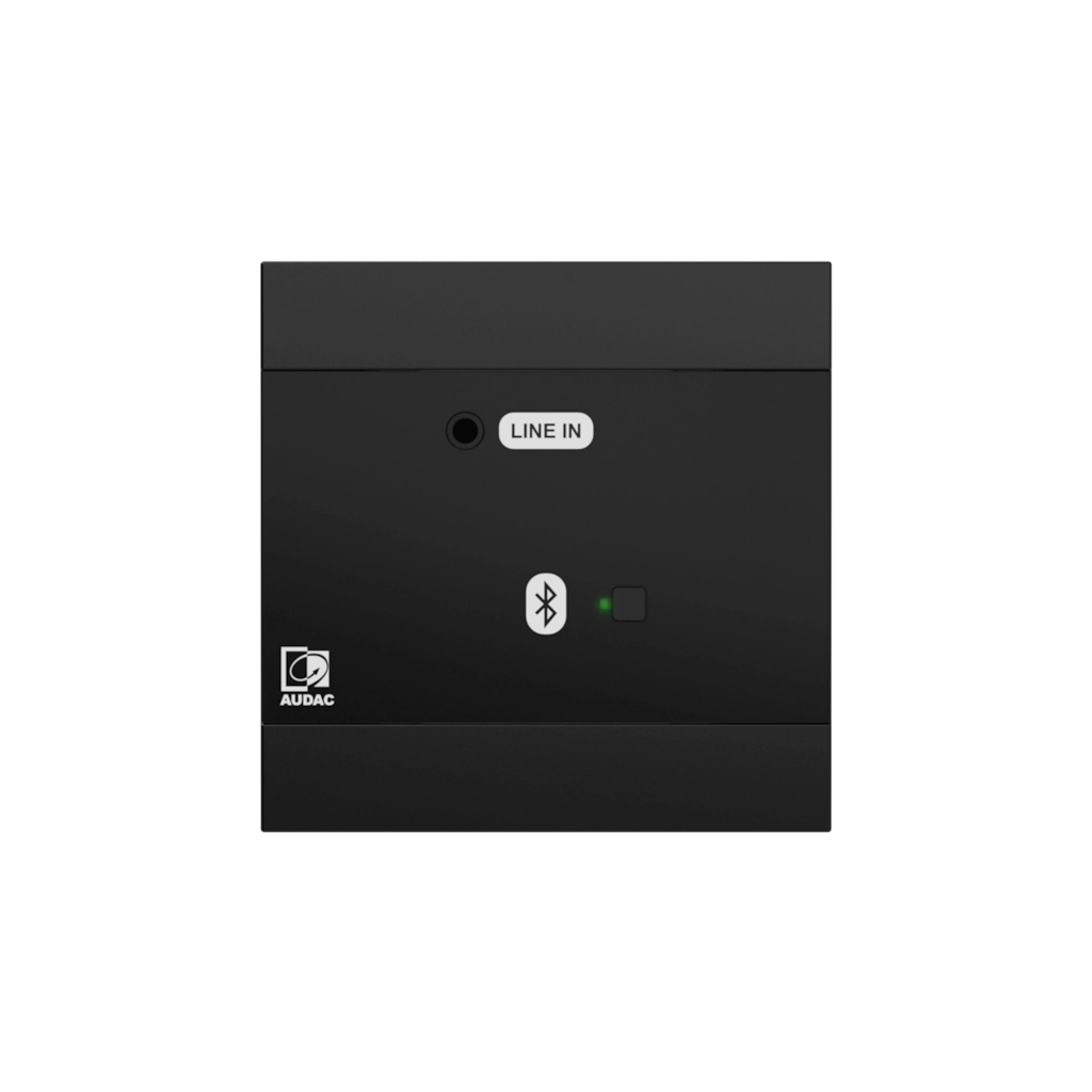 AUDAC - NWP300/B - Network input panel - BT + 3.5 mm jack (4 CH) - Black version - EU-style standard